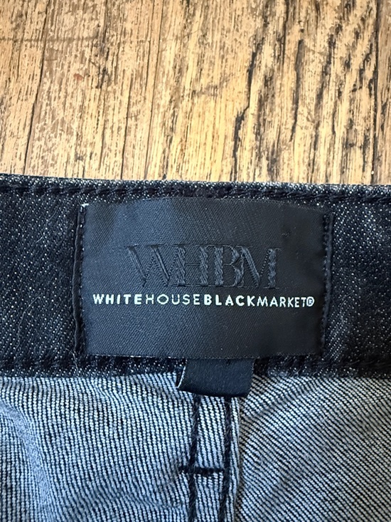 White House Black Market Dark Wash High Rise Straight Leg Jeans - Picture 2 of 9